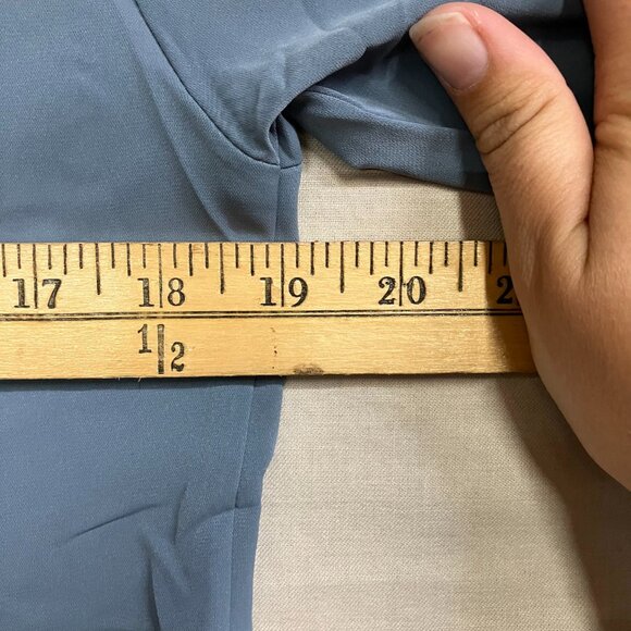 SUEANI Women's S Gray Tie Front Top Summer V-Neck Long Sleeve Twist Knot T-Shirt - Picture 11 of 12